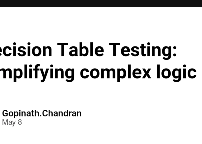 Decision Table Testing: Simplifying complex logic