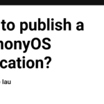 How to publish a HarmonyOS application?