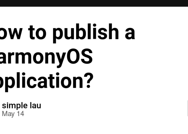 How to publish a HarmonyOS application?