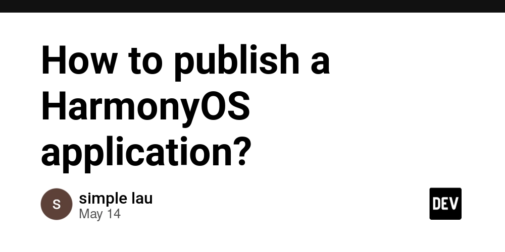 How to publish a HarmonyOS application?
