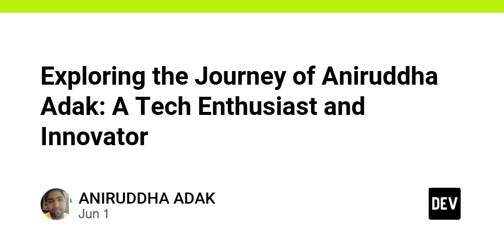 Exploring the Journey of Aniruddha Adak: A Tech Enthusiast and Innovator