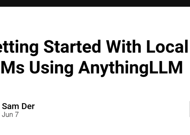 Getting Started With Local LLMs Using AnythingLLM