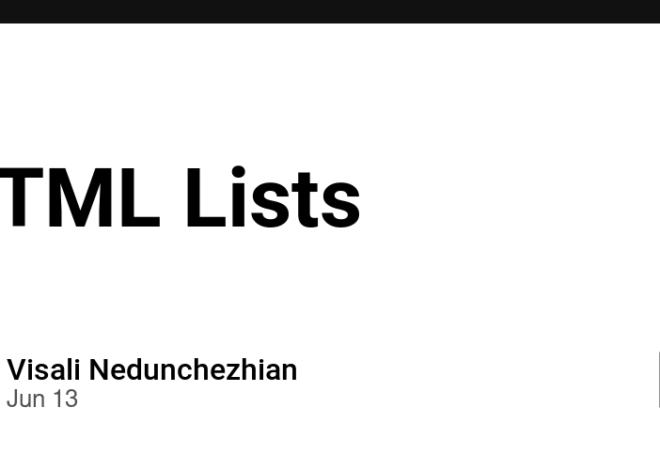 HTML Lists – DEV Community