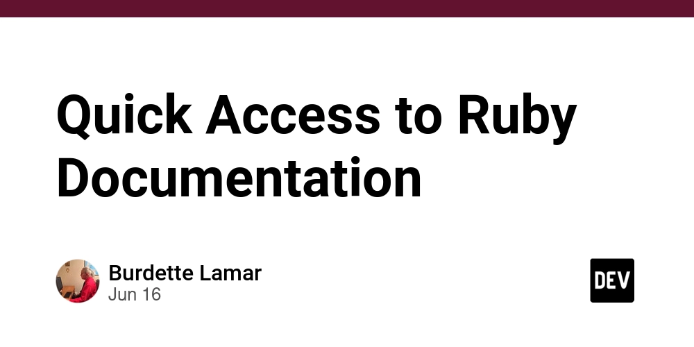 Quick Access to Ruby Documentation