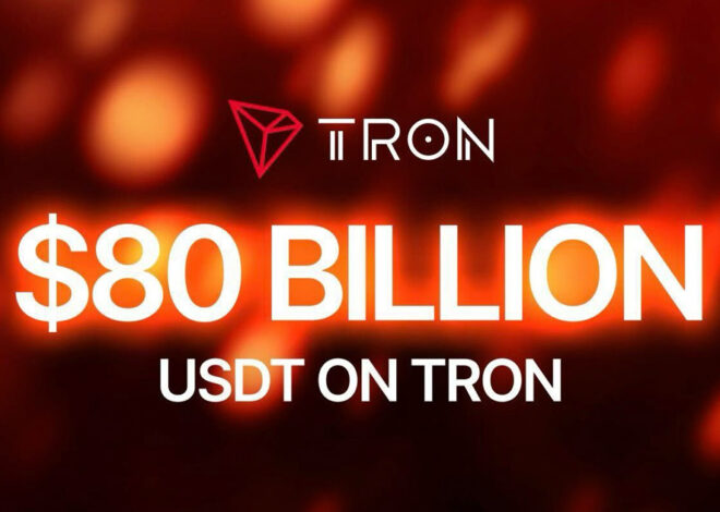 USDT on TRON Surpasses $80 Billion, Strengthening TRON’s Position as the Leading Stablecoin Network