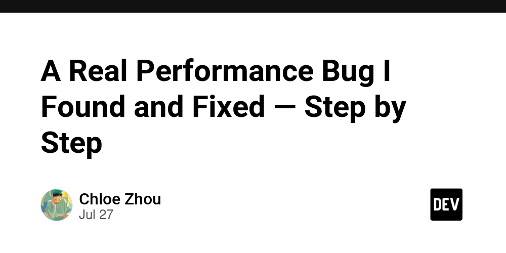A Real Performance Bug I Found and Fixed — Step by Step