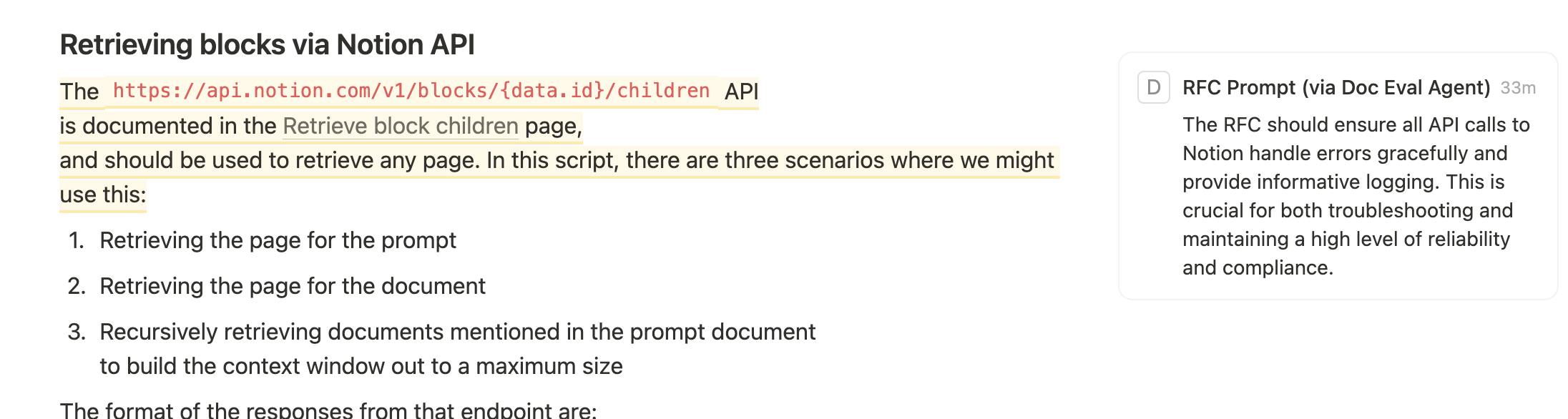 An agent to use Notion docs as prompts to comment on Notion docs.