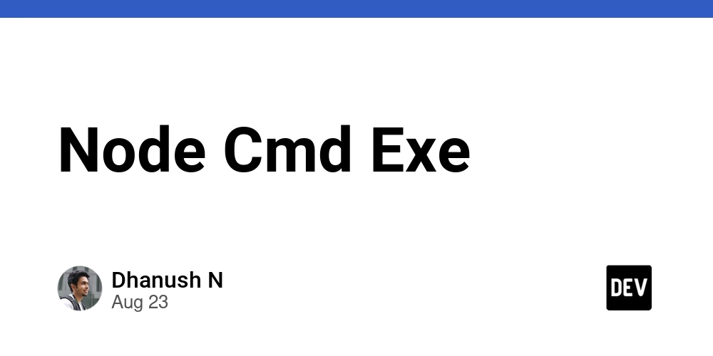Node Cmd Exe – DEV Community