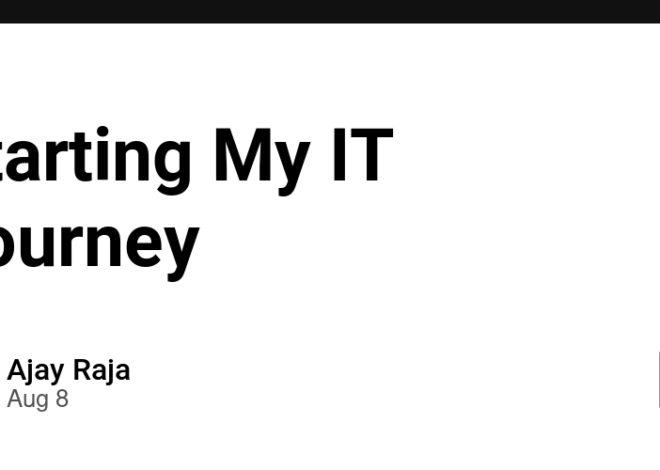Starting My IT Journey – DEV Community