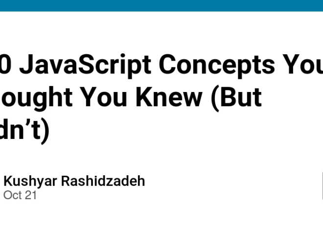 ⚡10 JavaScript Concepts You Thought You Knew (But Didn’t)