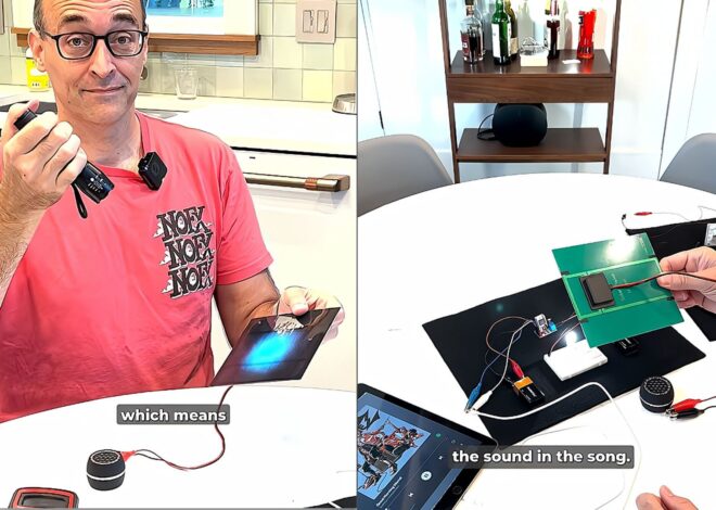 Teacher uses cheap laser and solar panel to transmit wireless sound — iPad powers home project that was inspired by solar panel making noise when attached to speaker