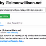 Bluesky Thread Viewer thread by @simonwillison.net