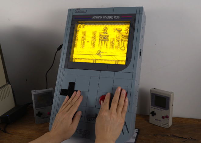 Modder builds giant Game Boy featuring a dreamy electroluminescent screen driven by custom graphics adapter — DIY retro console is fully functional with working buttons