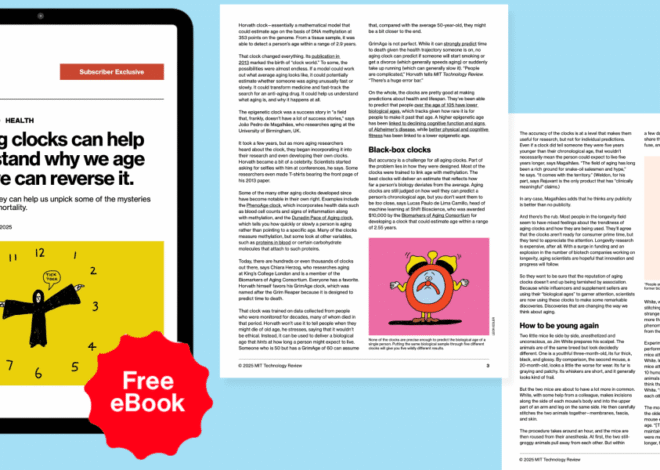 Exclusive eBook: Aging Clocks & Understanding Why We Age