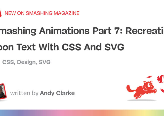 Recreating Toon Text With CSS And SVG — Smashing Magazine