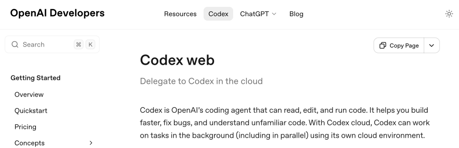 Codex cloud is now called Codex web