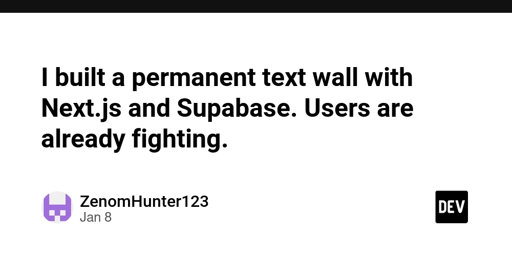 I built a permanent text wall with Next.js and Supabase. Users are already fighting.