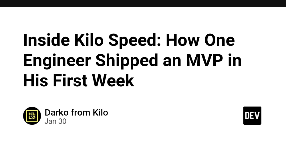 Inside Kilo Speed: How One Engineer Shipped an MVP in His First Week