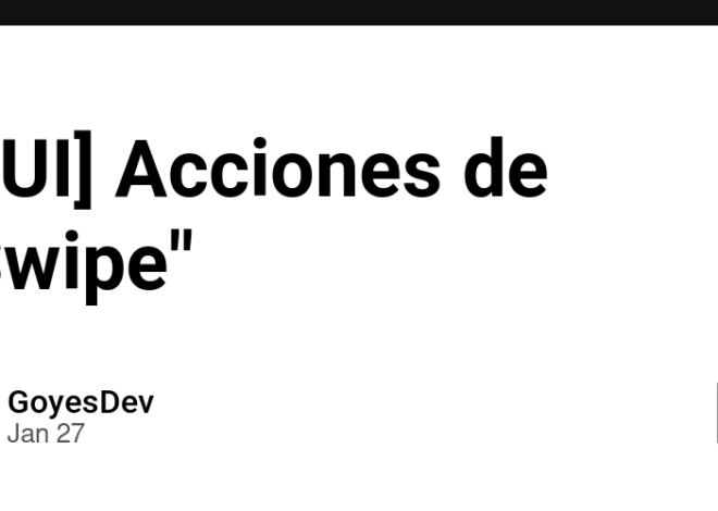 [SUI] Acciones de “Swipe” – DEV Community