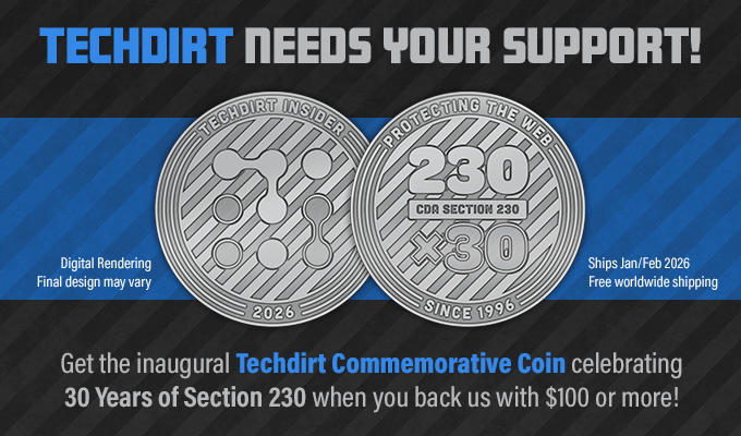 Time Is Running Out To Get The First Techdirt Commemorative Coin By Contributing To Our Fundraiser