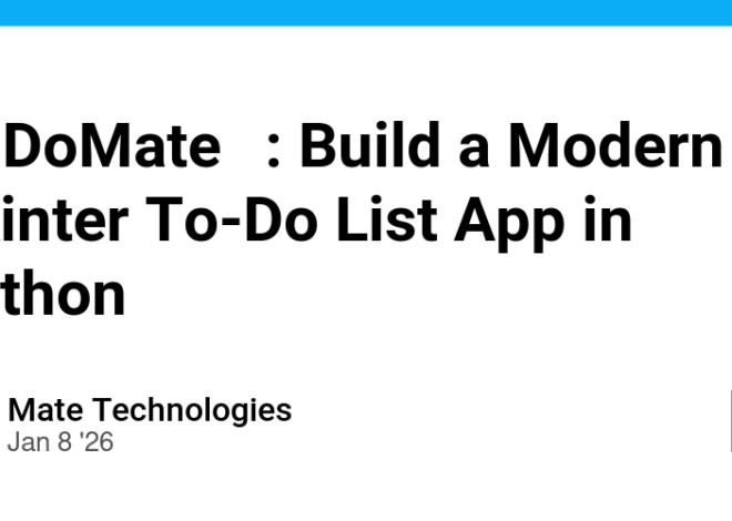 ToDoMate 📝: Build a Modern Tkinter To-Do List App in Python