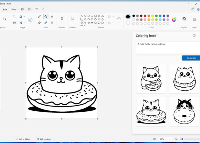You can now create AI-generated coloring books in Microsoft Paint