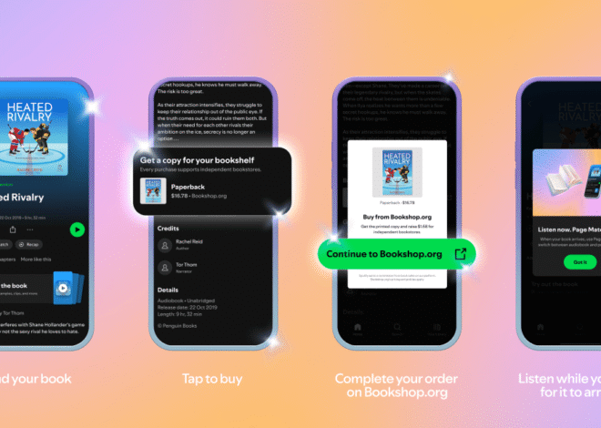 Spotify is partnering with Bookshop.org to sell physical books